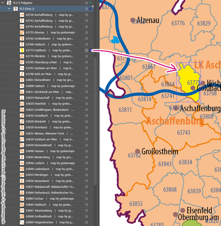 Bayern Vektorkarte Gemeinden Landkreise Postleitzahlen Plz 5